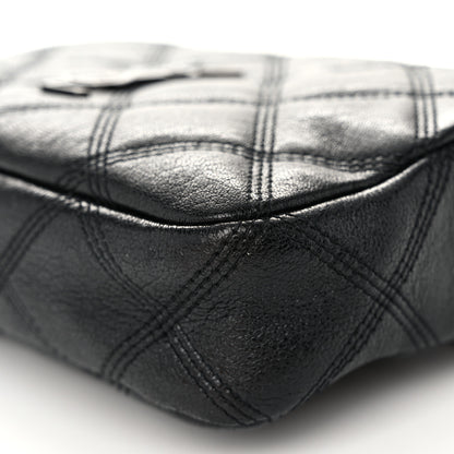 Saint Laurent Grained Lambskin Quilted Mini Becky Double Zip Bag Black 10 of 12