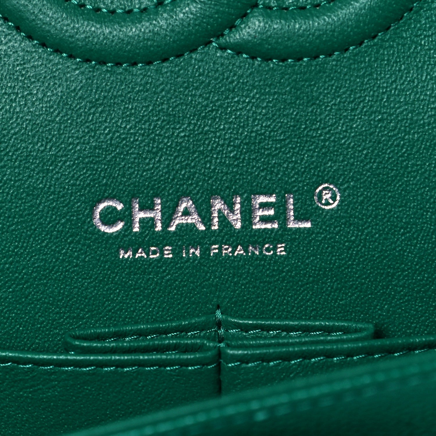 Chanel Caviar Quilted Medium Double Flap Green 5 of 8