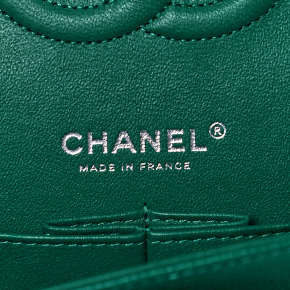 Chanel Caviar Quilted Medium Double Flap Green 5 of 8
