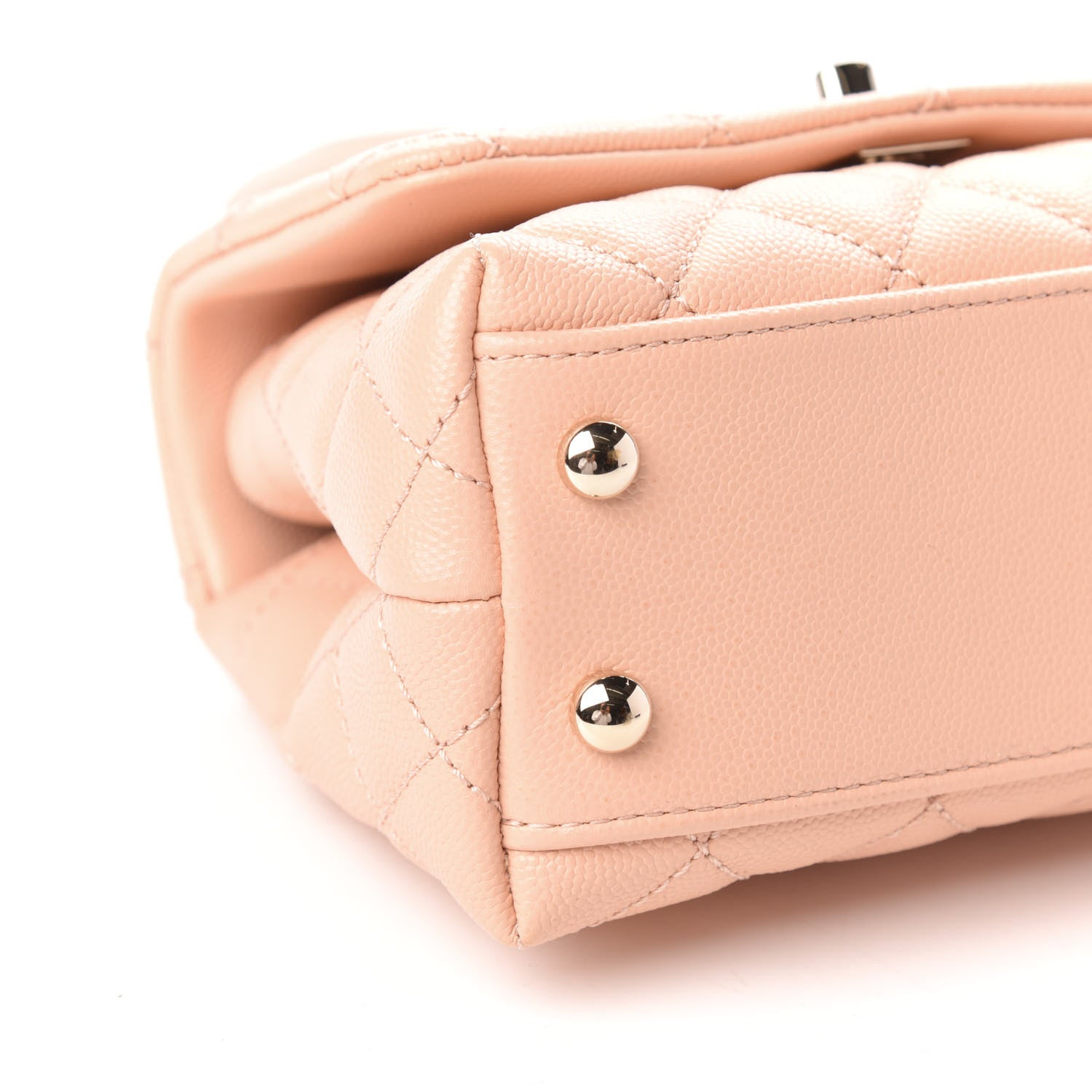Chanel Caviar Quilted Extra Mini Coco Handle Flap Light Pink 6 of 9