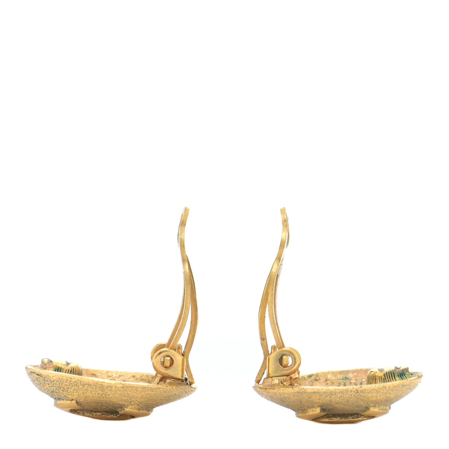 CC Clip On Earrings Gold