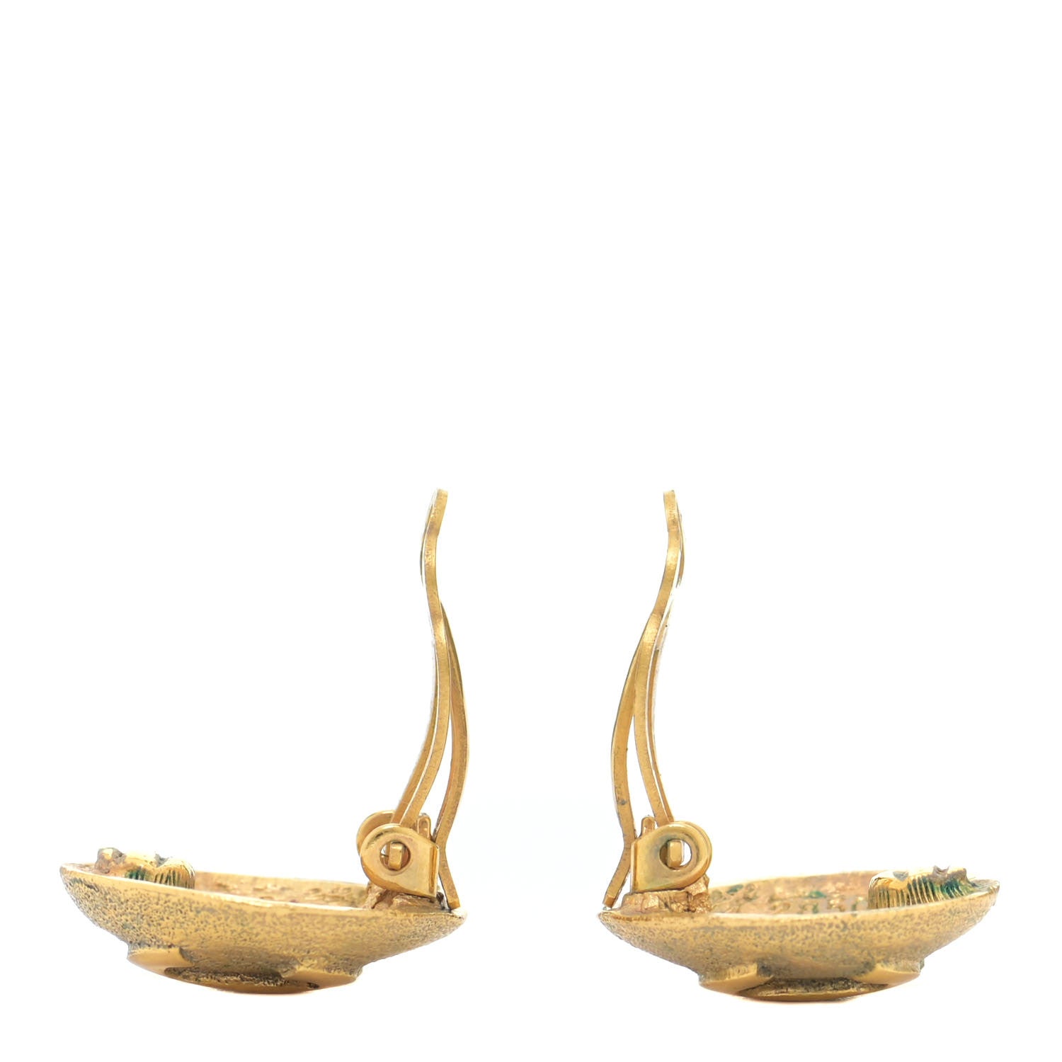 Chanel CC Clip On Earrings Gold 3 of 7