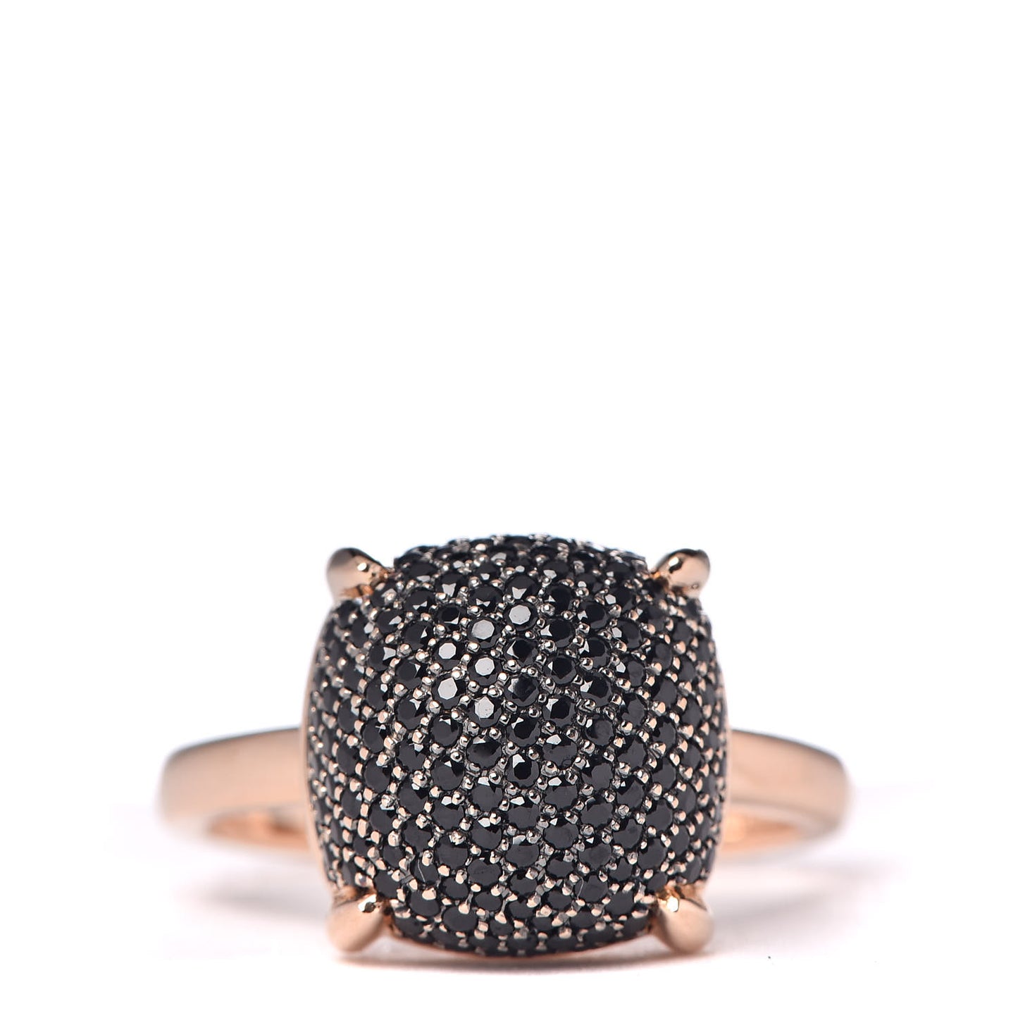 18K Rose Gold Black Spinel 12mm Paloma Picasso Sugar Stacks Ring 54 7