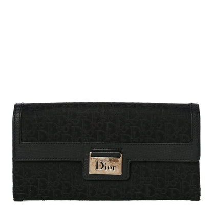 Christian Dior Monogram Flap Wallet Black 1 of 17