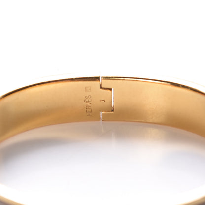 Hermes Enamel Clic Clac H Narrow Bracelet PM Marron Glace 5 of 6