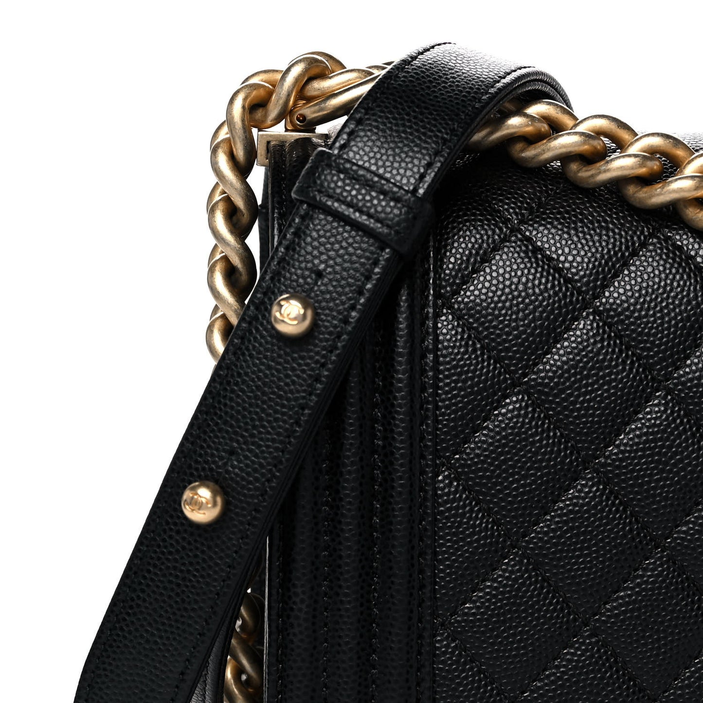 Caviar Quilted Medium Boy Flap Black
