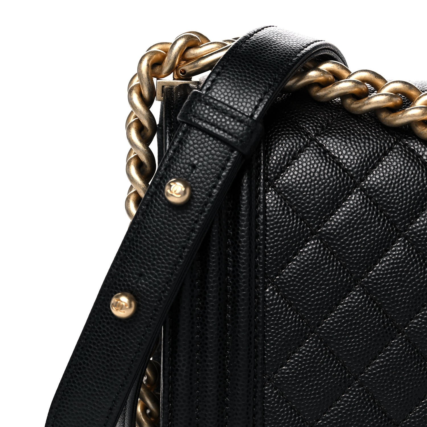 Chanel Caviar Quilted Medium Boy Flap Black 9 of 12
