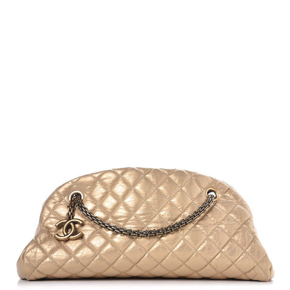 Chanel Aged Calfskin Just Mademoiselle Bowling Bag Gold 1 of 7