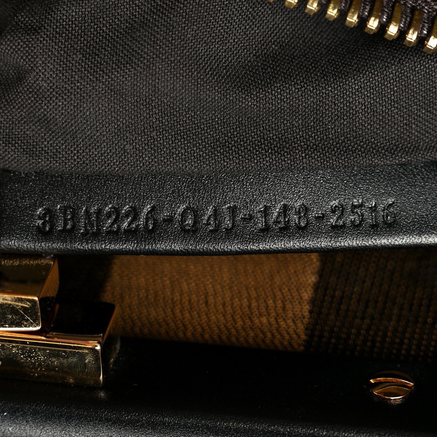 Fendi Vitello Morgan Fabric Jacquard Pequin Medium Peekaboo Iconic Satchel Black Tobacco 8 of 11