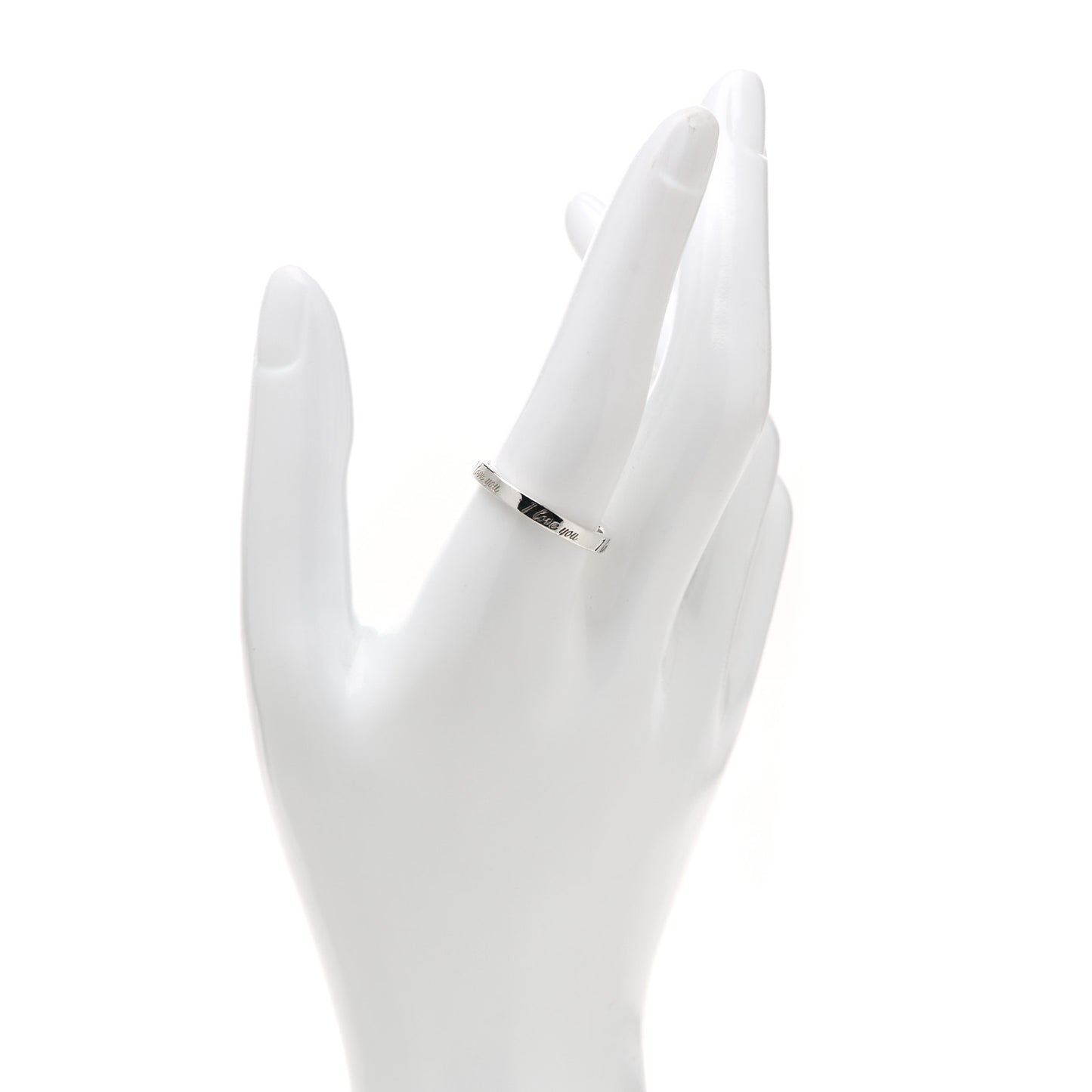 Sterling Silver I Love You Band Ring 62 10