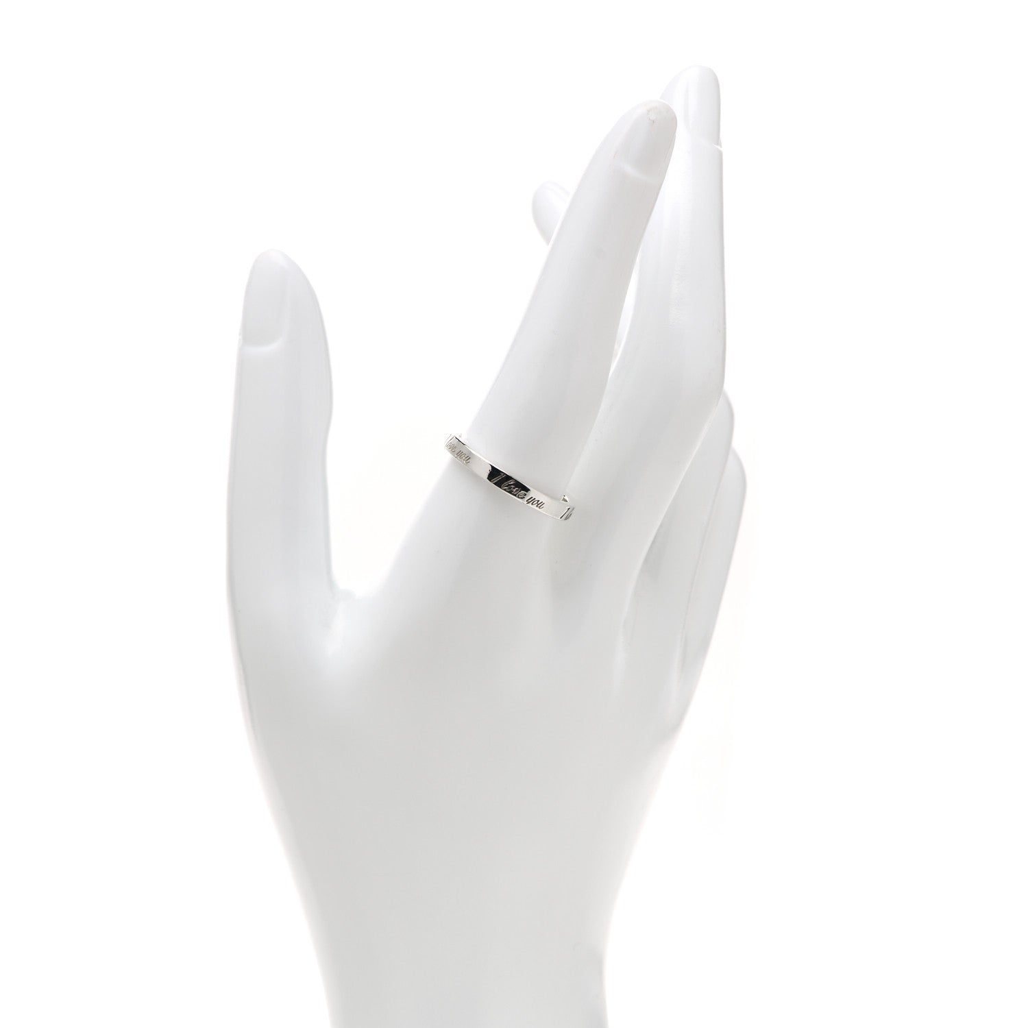 Tiffany Sterling Silver I Love You Band Ring 62 10 2 of 4