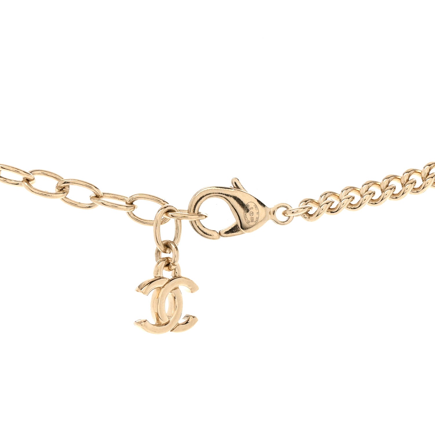 Chanel Resin Logo Choker Pink Black 5 of 6