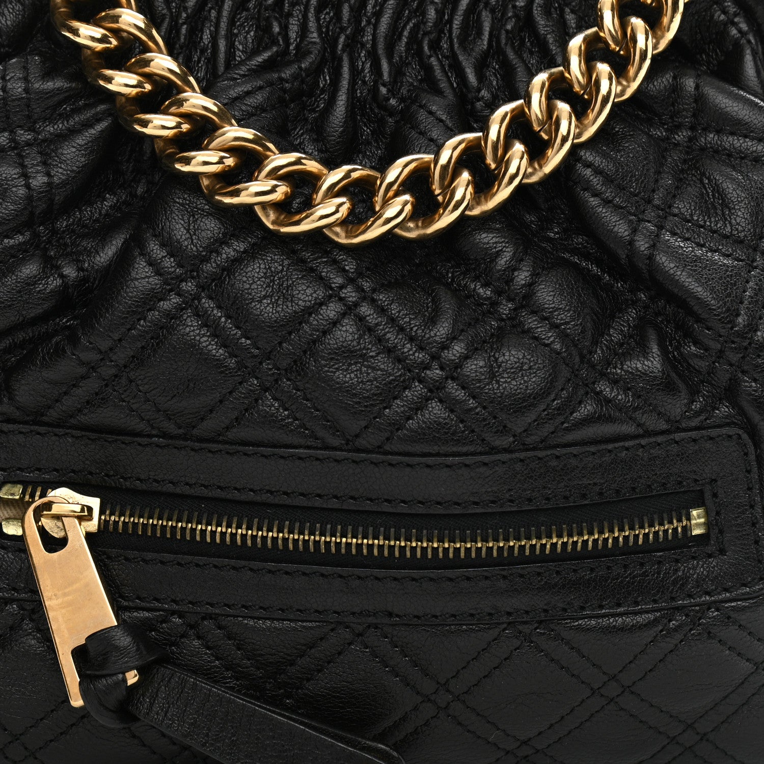 Marc Jacobs Calfskin Quilted Little Stam Black 6 of 6