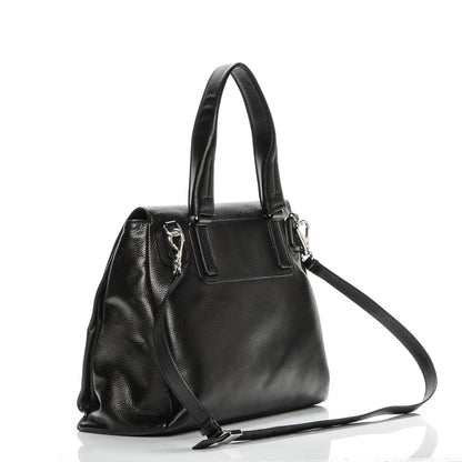 Givenchy Waxy Grained Calfskin Medium Pandora Pure Flap Bag Black 3 of 9