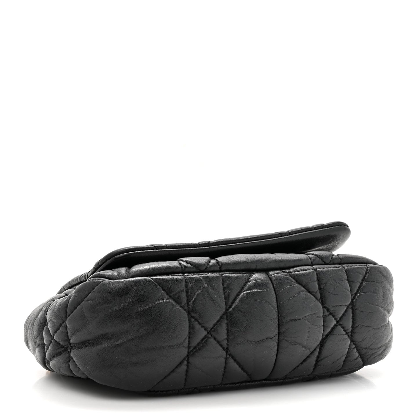 Lambskin Cannage Milly La Foret Shoulder Bag Black