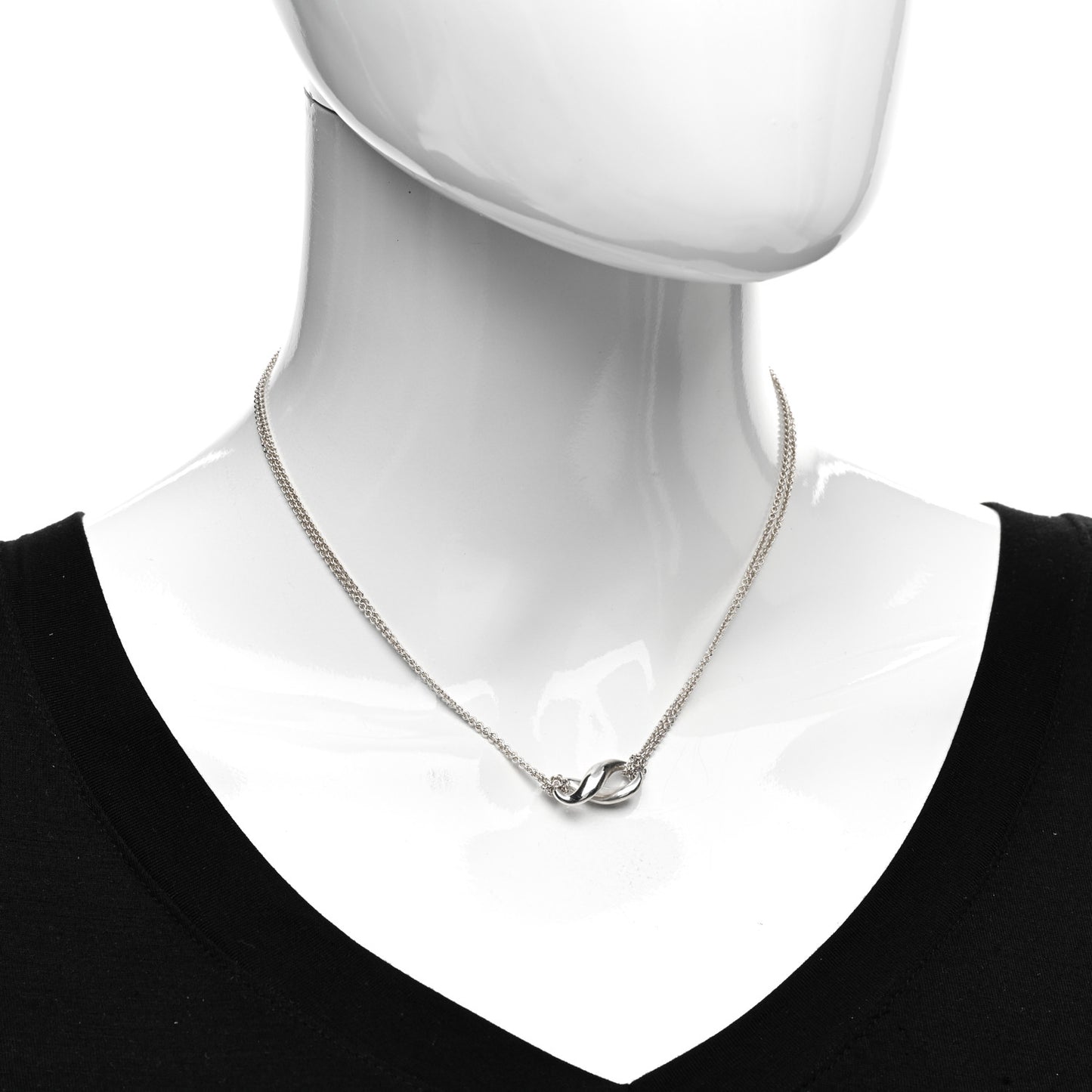 Sterling Silver Figure 8 Pendant Necklace