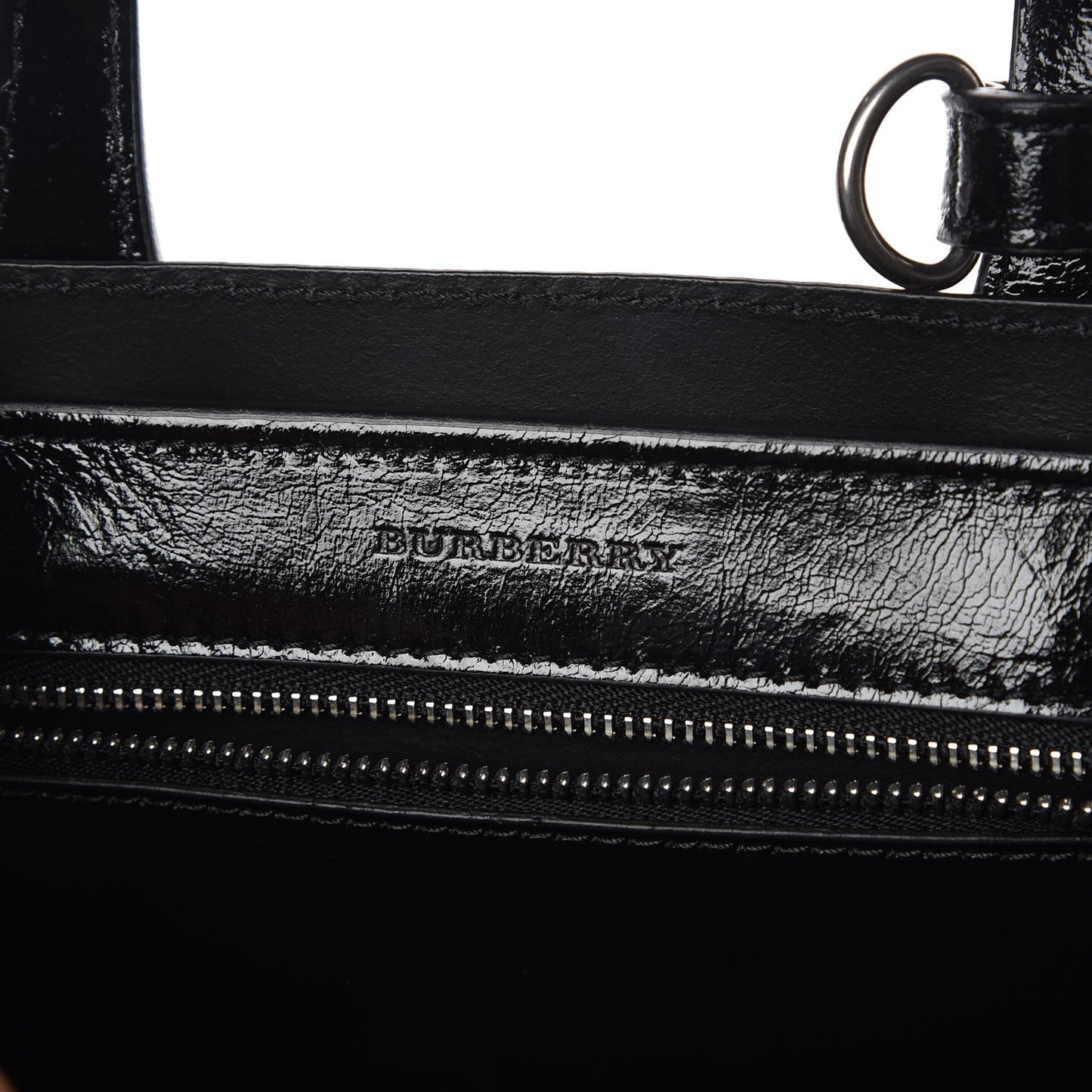 Soft Calfskin Small Banner Tote Black