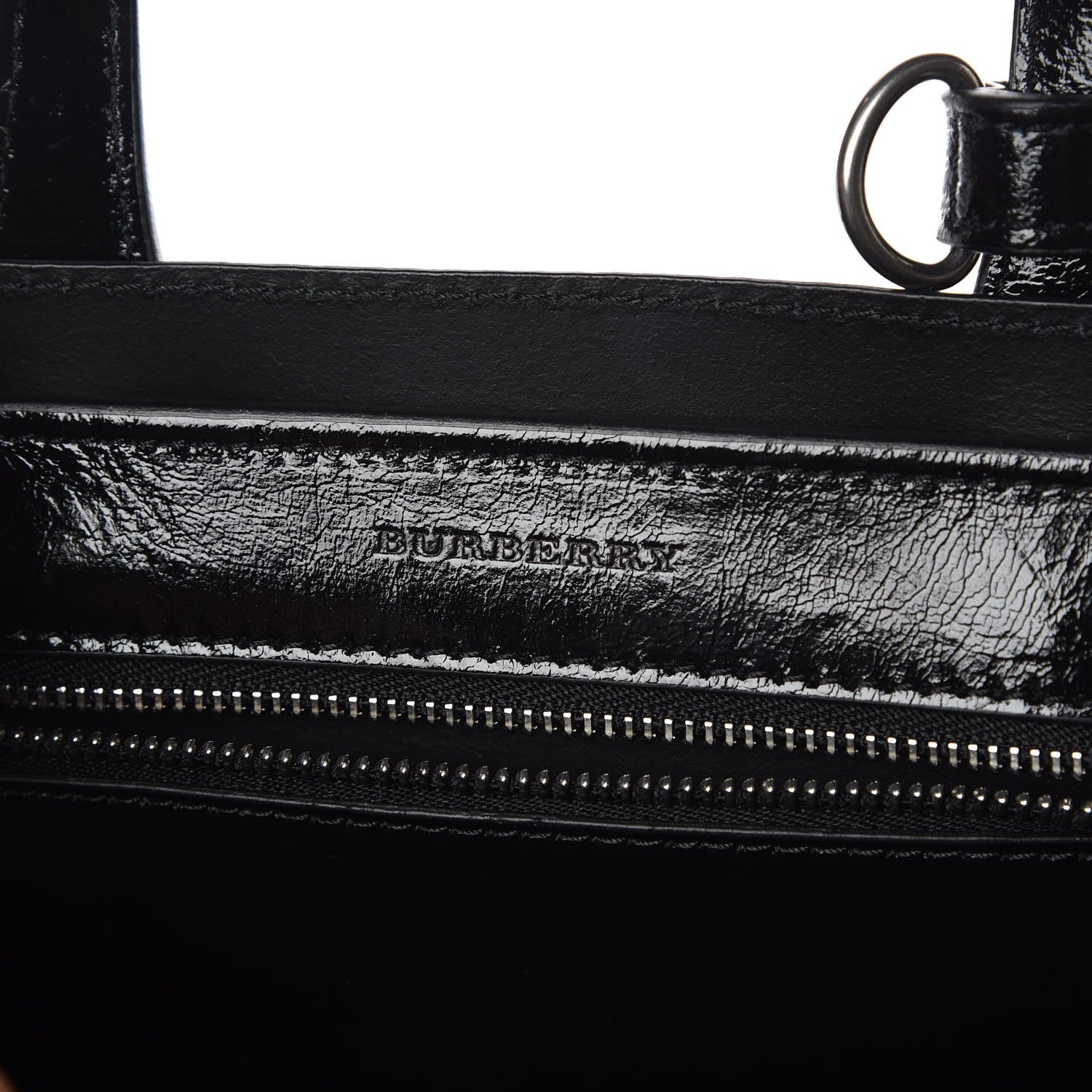 Burberry Soft Calfskin Small Banner Tote Black 8 of 11