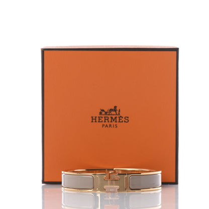 Hermes Enamel Narrow Clic Clac H Bracelet GM Marron Glace 7 of 7