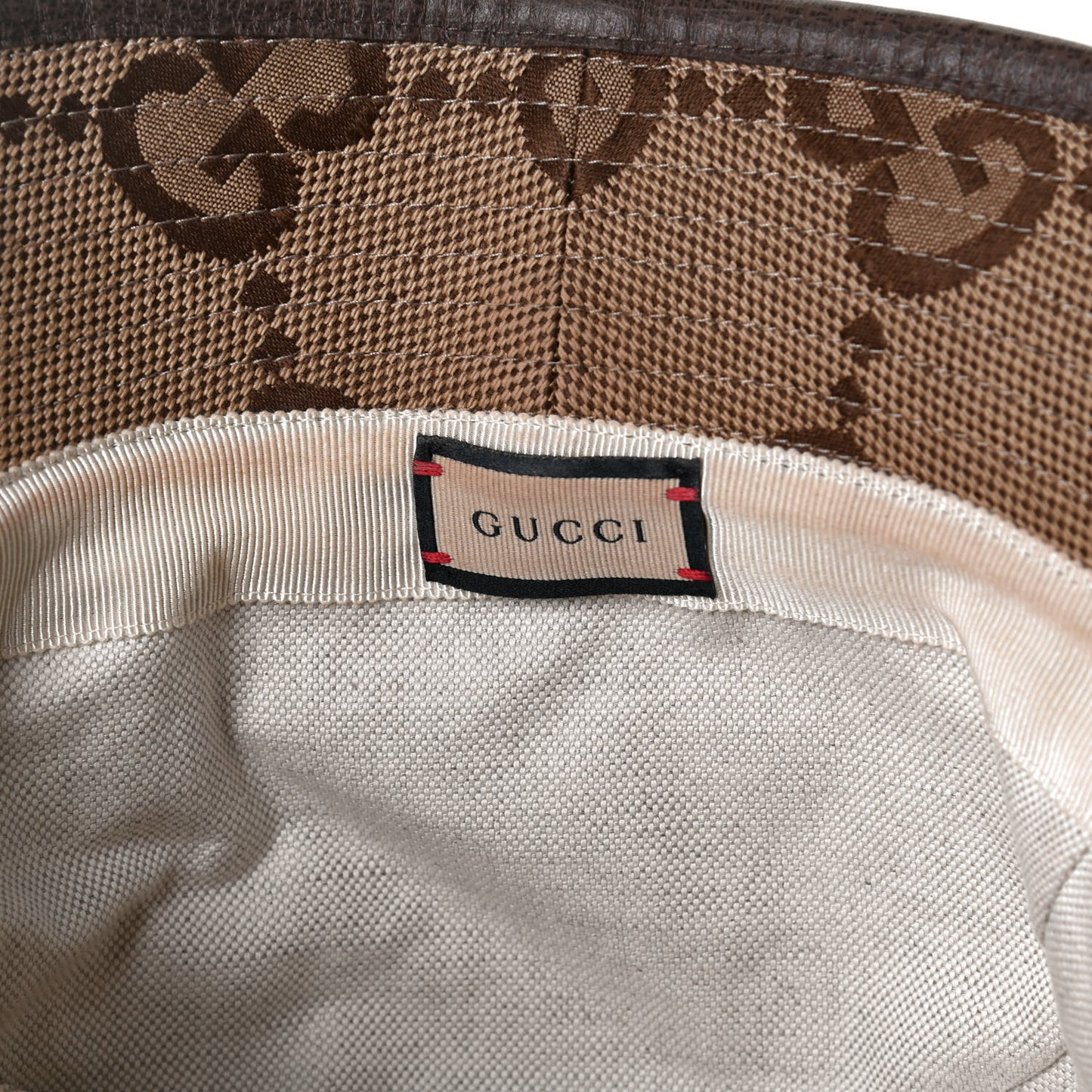 Monogram Jumbo GG Bucket Hat L Camel Ebony New Acero