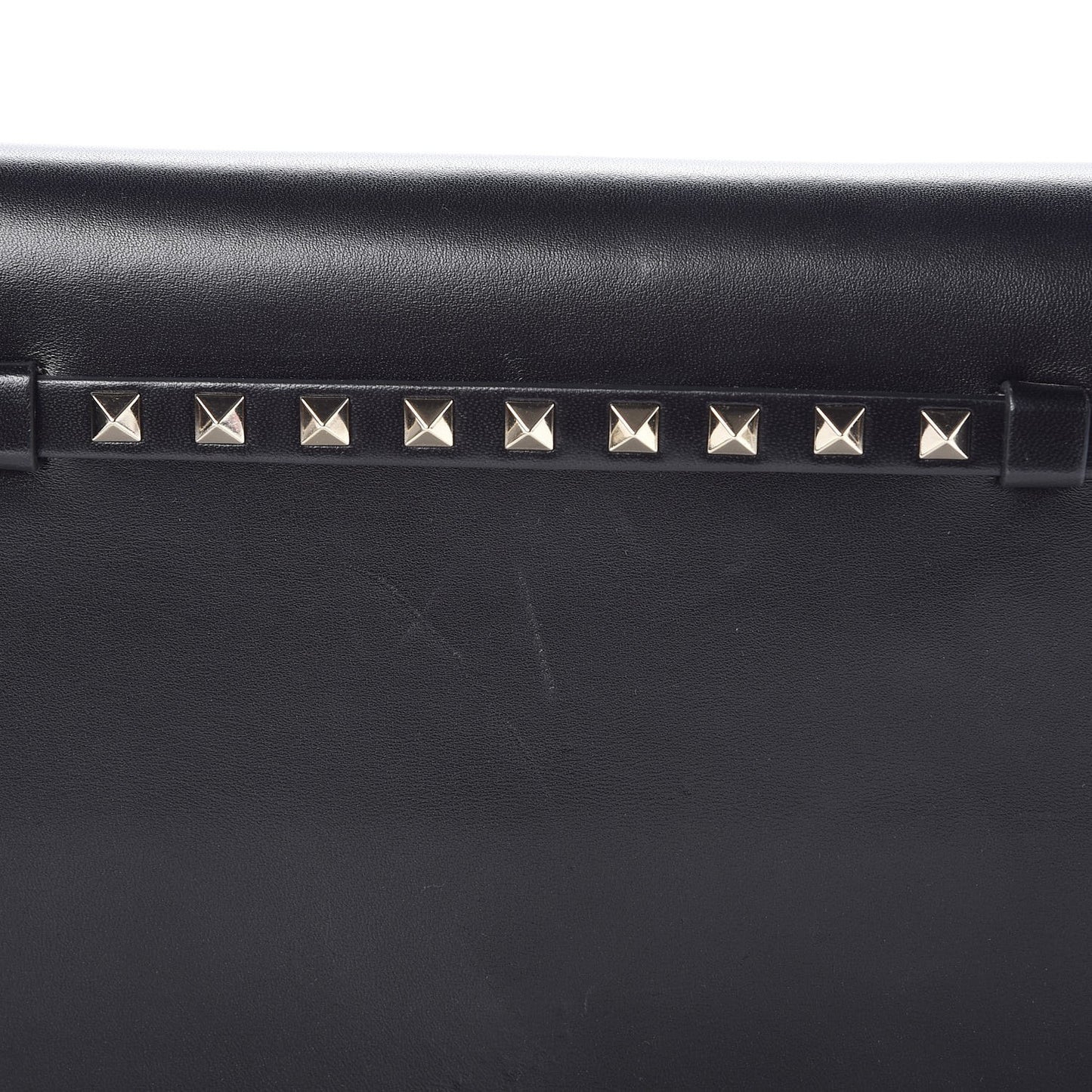 Nappa Rockstud Wristlet Clutch Black