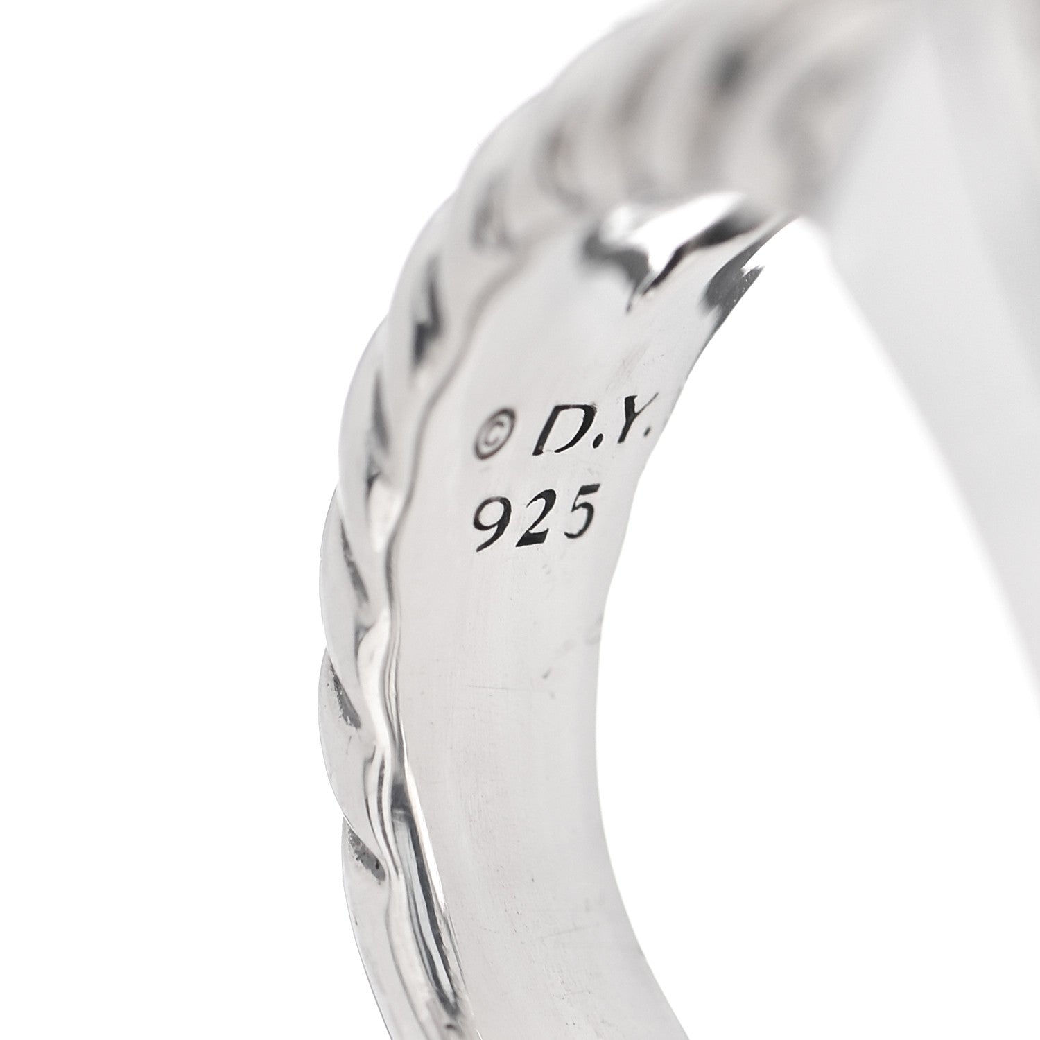 David Yurman Sterling Silver Diamond Blue Topaz 14mm Albion Ring 52 6 5 of 5