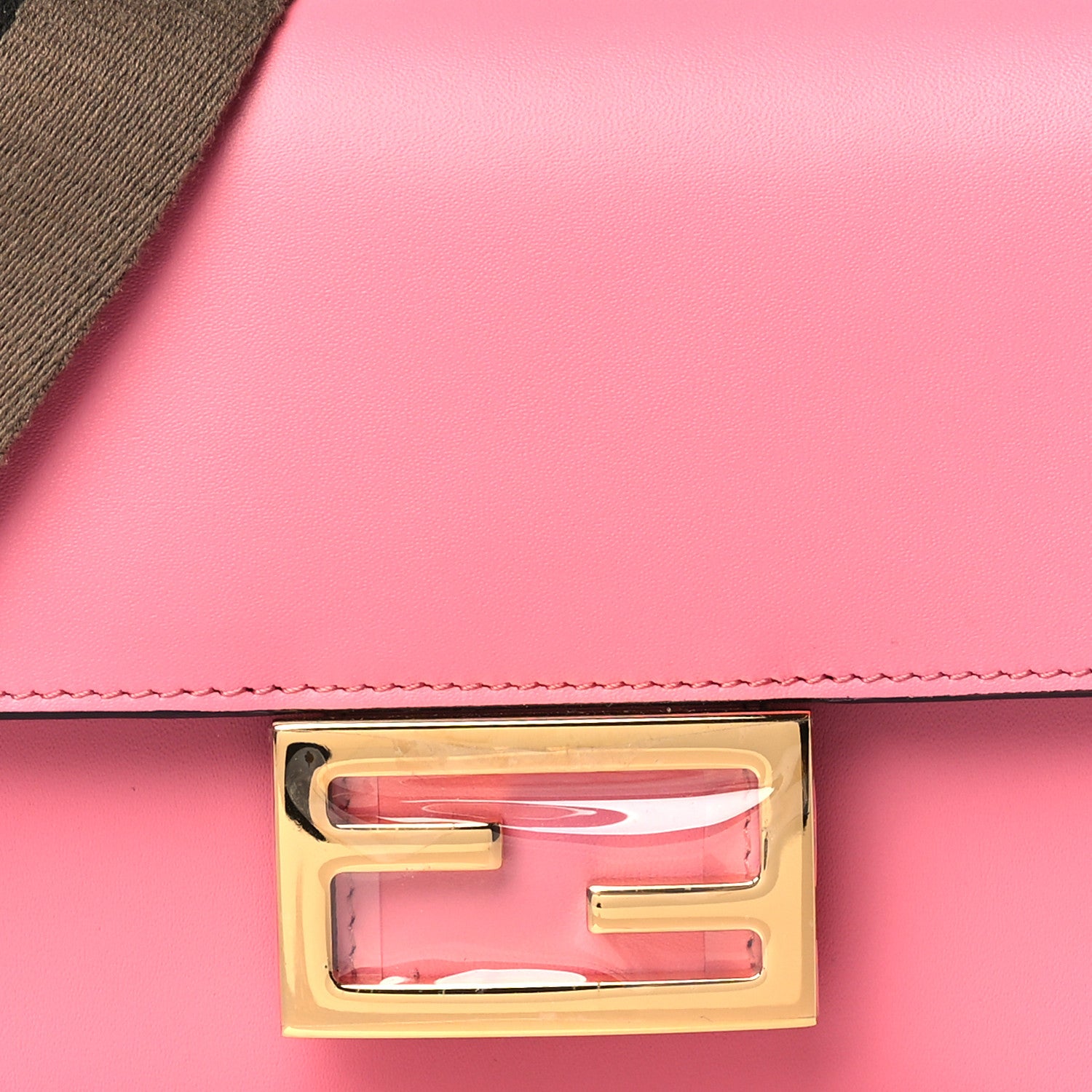 Fendi Vitello King Mini Flat Baguette Pink 8 of 11