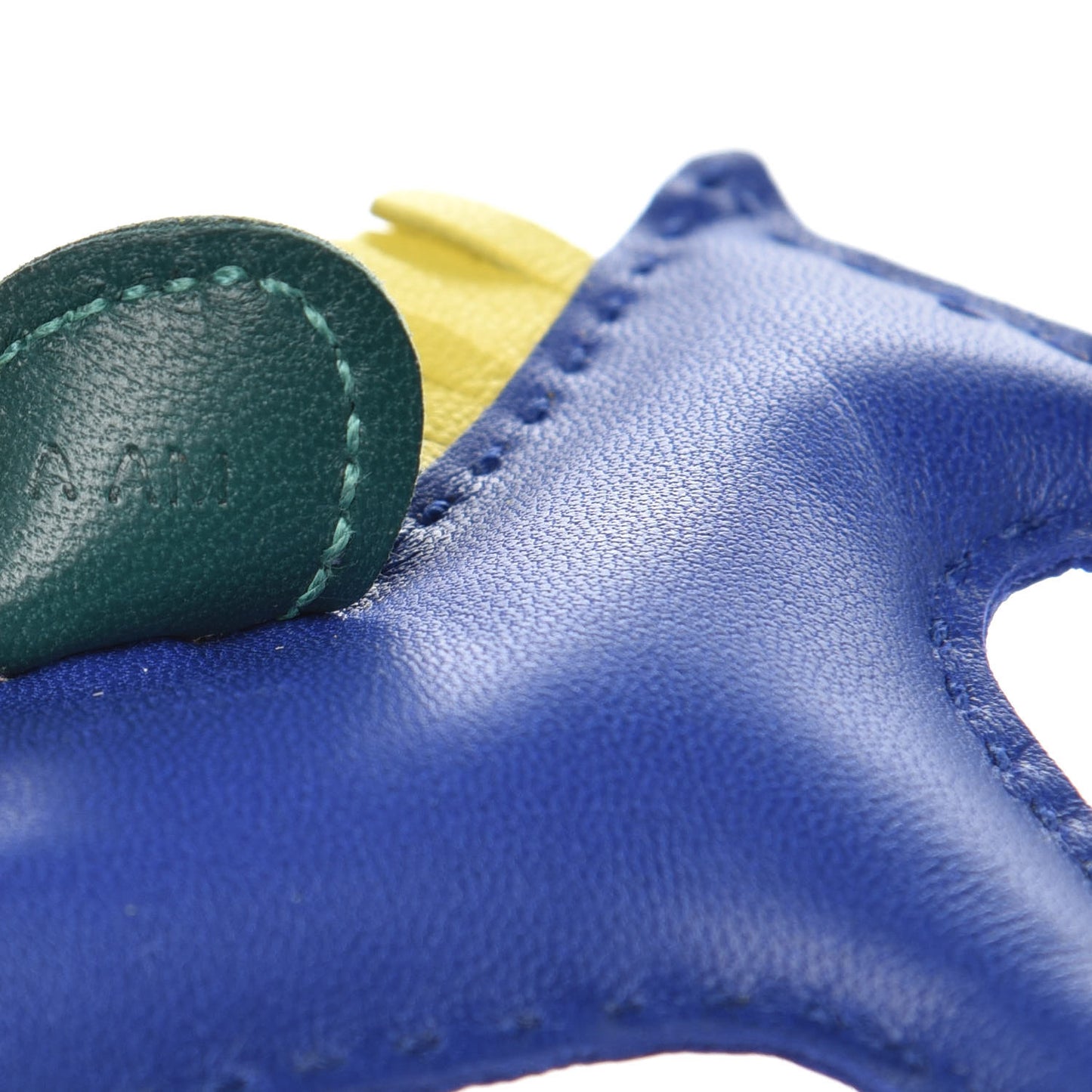 Milo Lambskin Grigri Rodeo Horse Bag Charm PM Bleu Electrique Lime Malachite