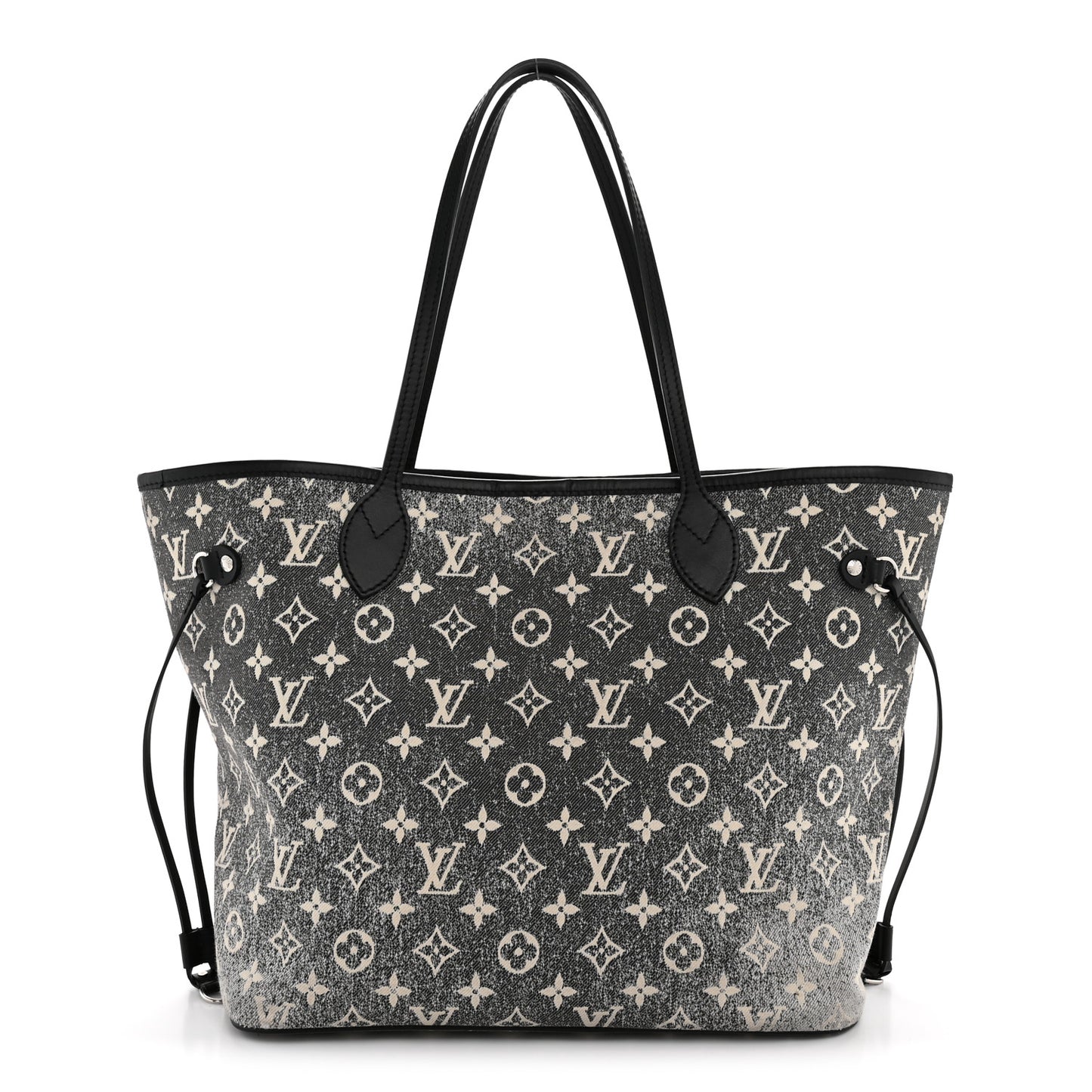Denim Monogram Jacquard Neverfull MM  Grey