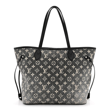 Louis Vuitton Denim Monogram Jacquard Neverfull MM  Grey 1 of 13