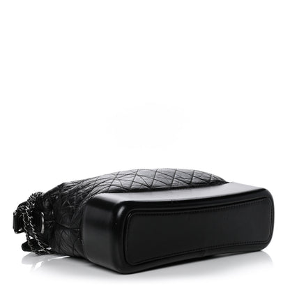 Chanel Aged Calfskin Quilted Large Gabrielle Hobo Black 4 of 13