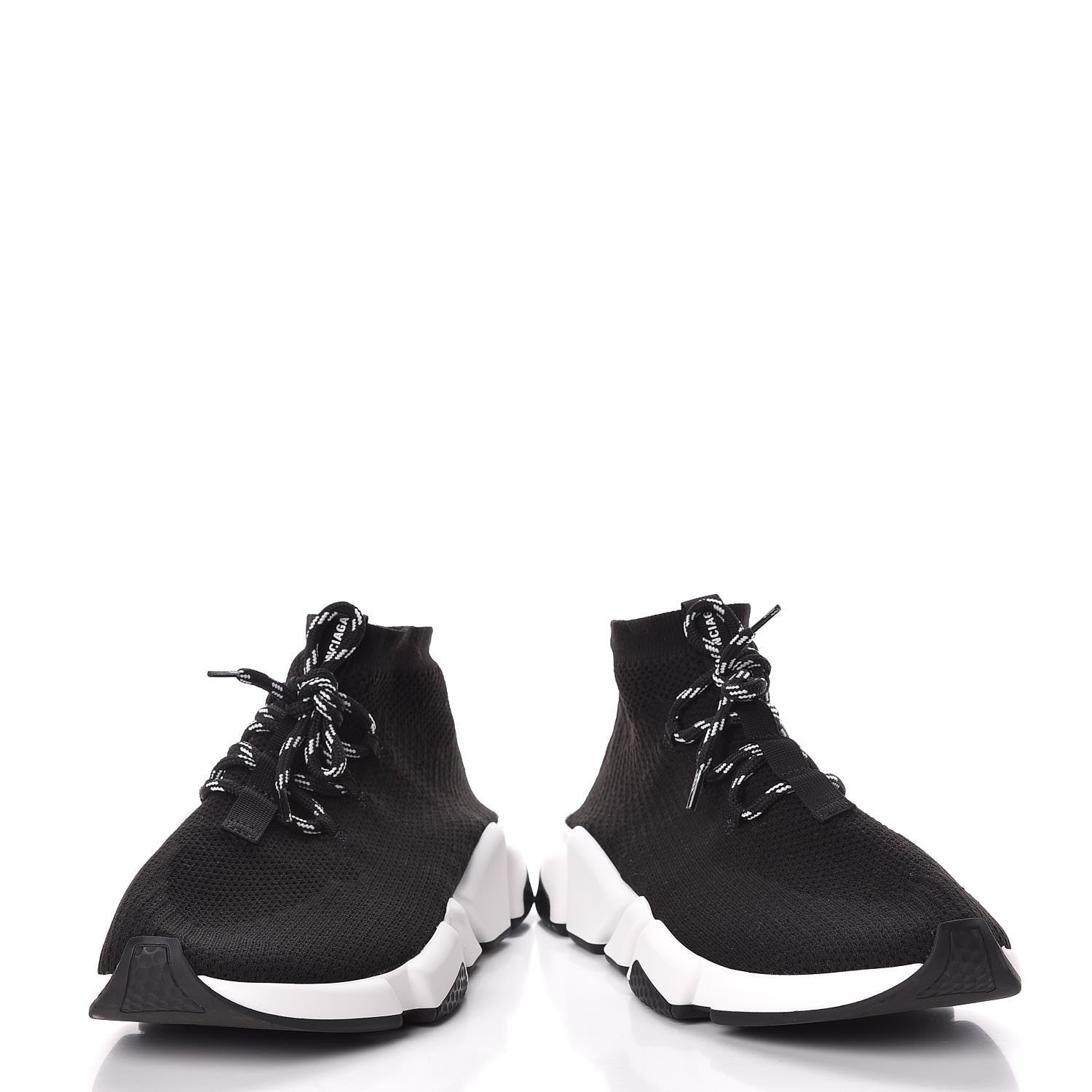 Balenciaga Knit Womens Speed Lace Up Sneakers 42 Black 6 of 10