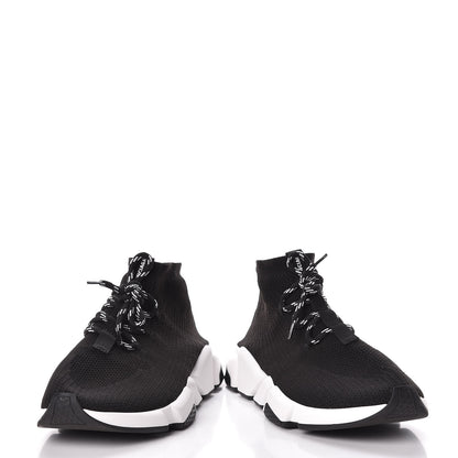 Balenciaga Knit Womens Speed Lace Up Sneakers 42 Black 6 of 10