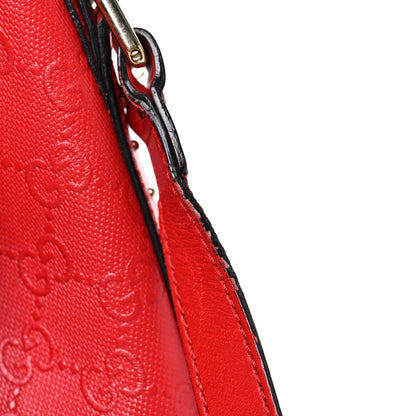 Gucci Bright Diamante GG Monogram Studded Medium Bucket Bag Red 21 of 33