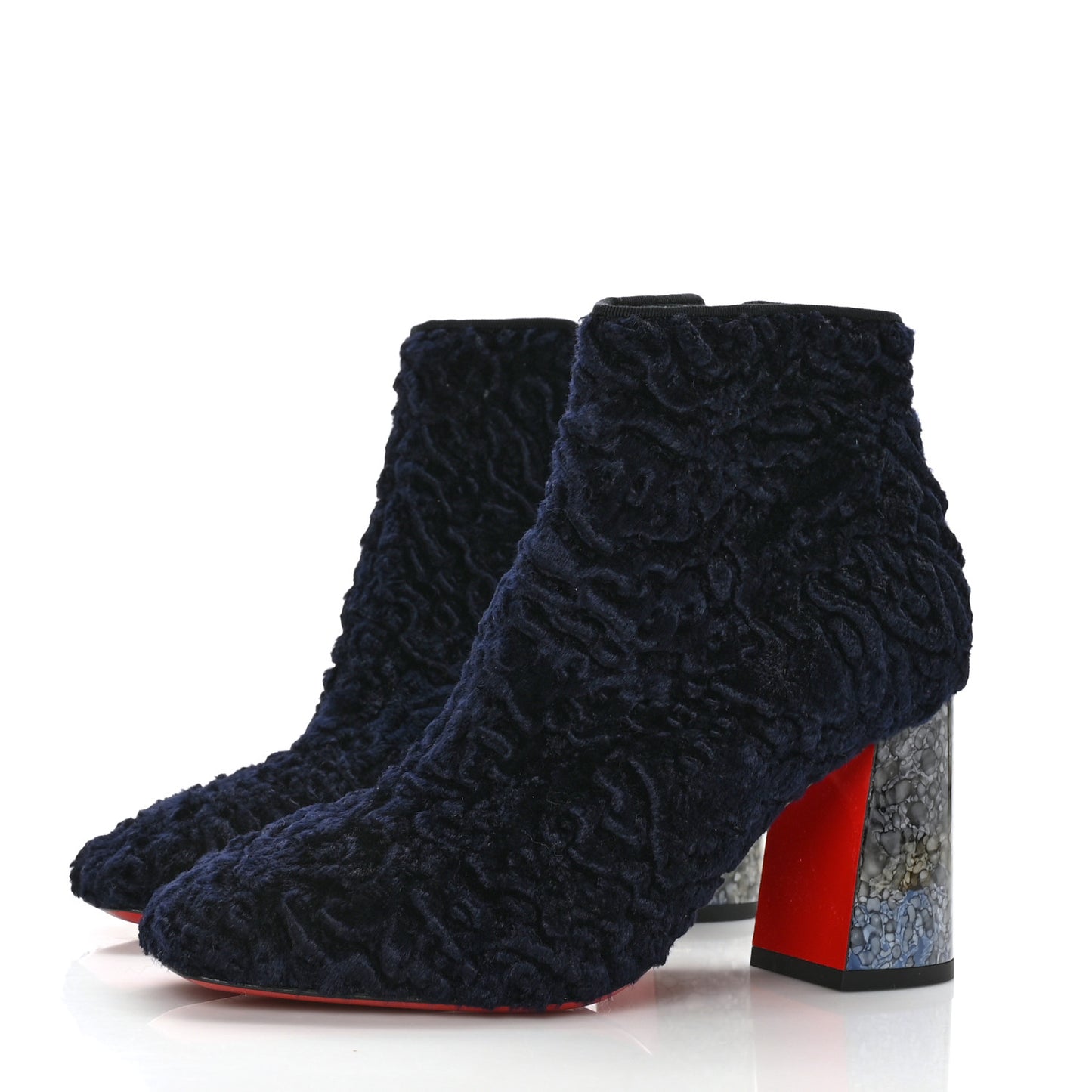 Tissu Poodle Hilconico 85 Booties 36 Marine Granite