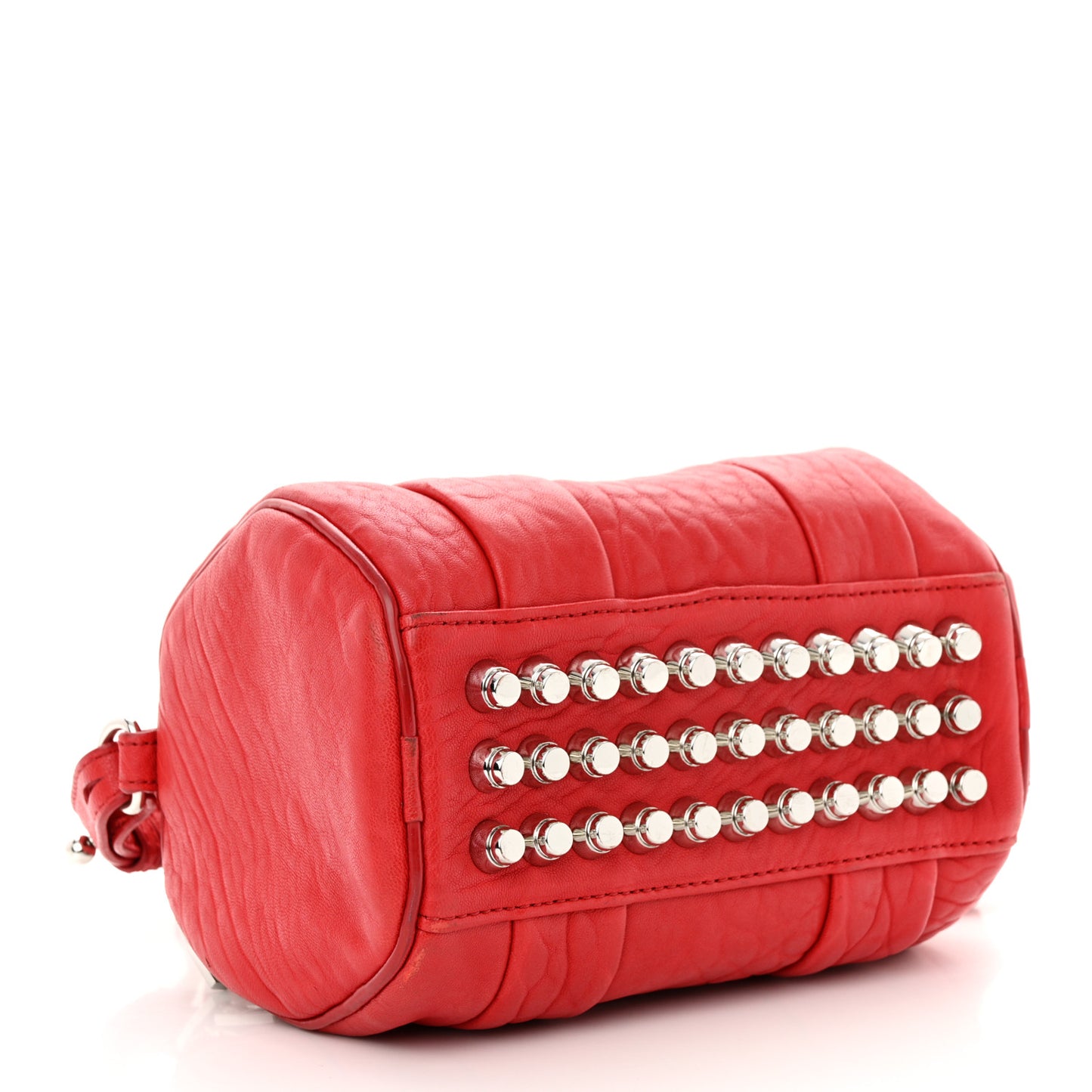 Pebbled Lambskin Mini Rockie Red Rhodium Hardware