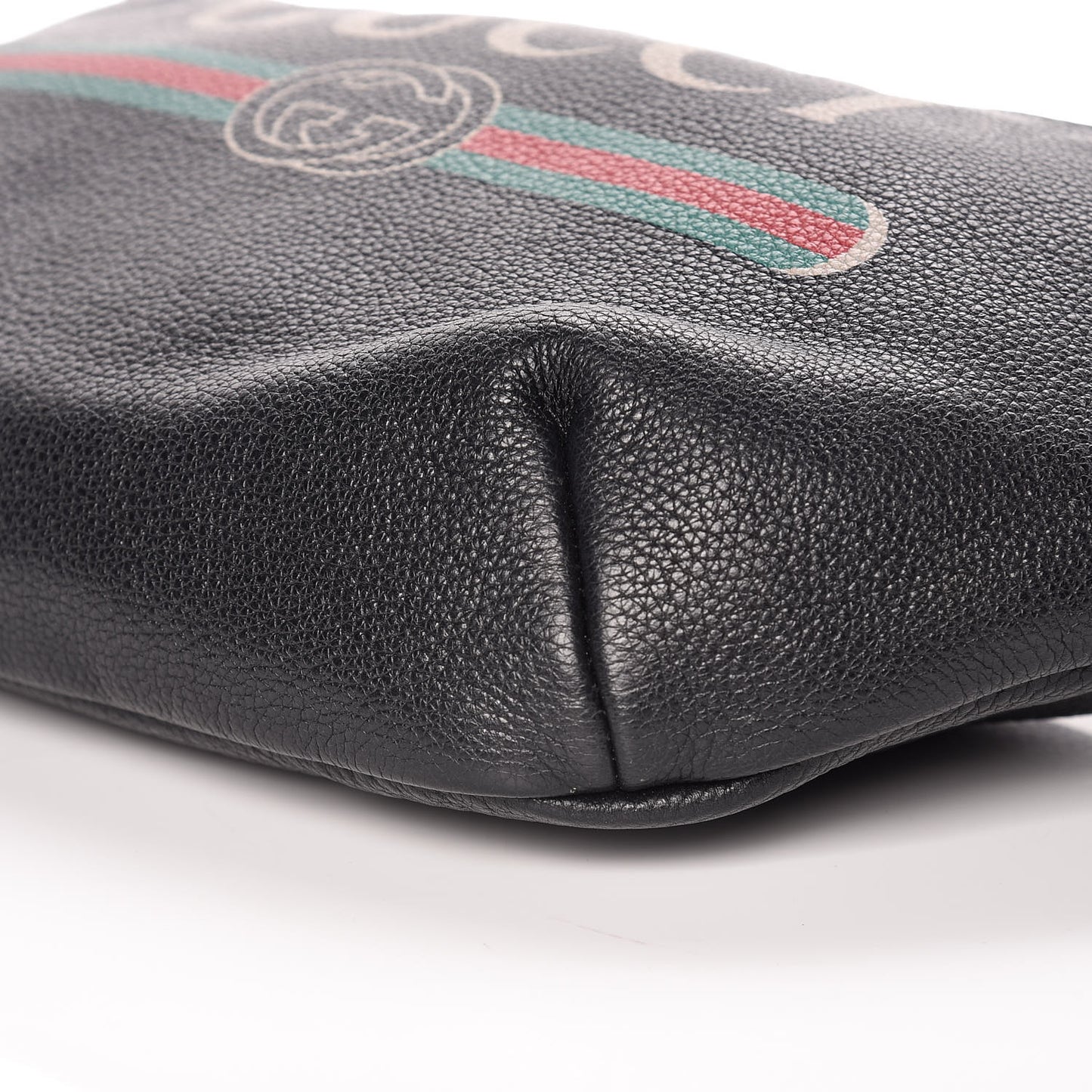 Grained Calfskin Logo Belt Bag Black