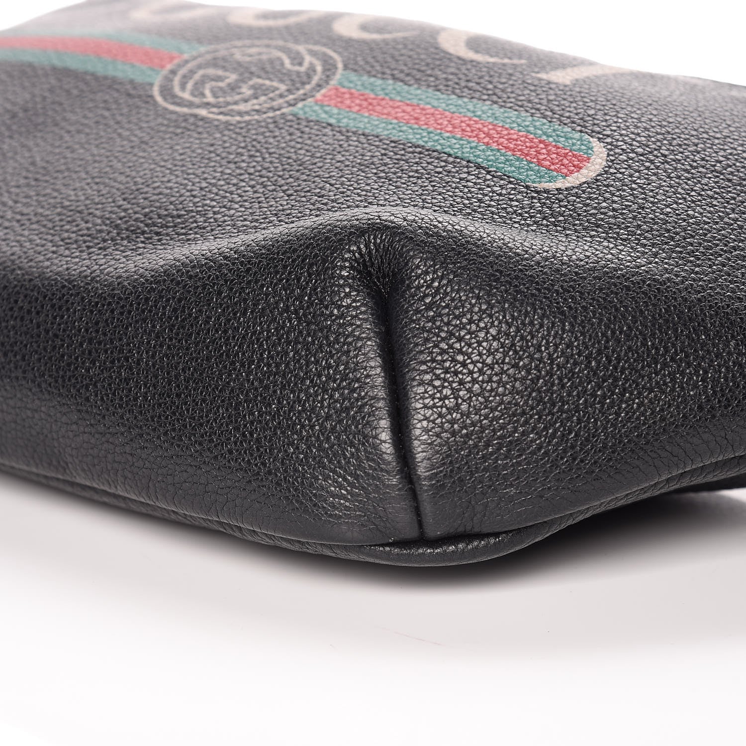 Gucci Grained Calfskin Logo Belt Bag Black 7 of 13