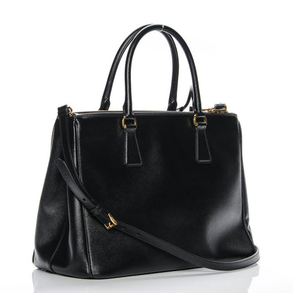 Prada Saffiano Medium Galleria Double Zip Tote Black 3 of 7