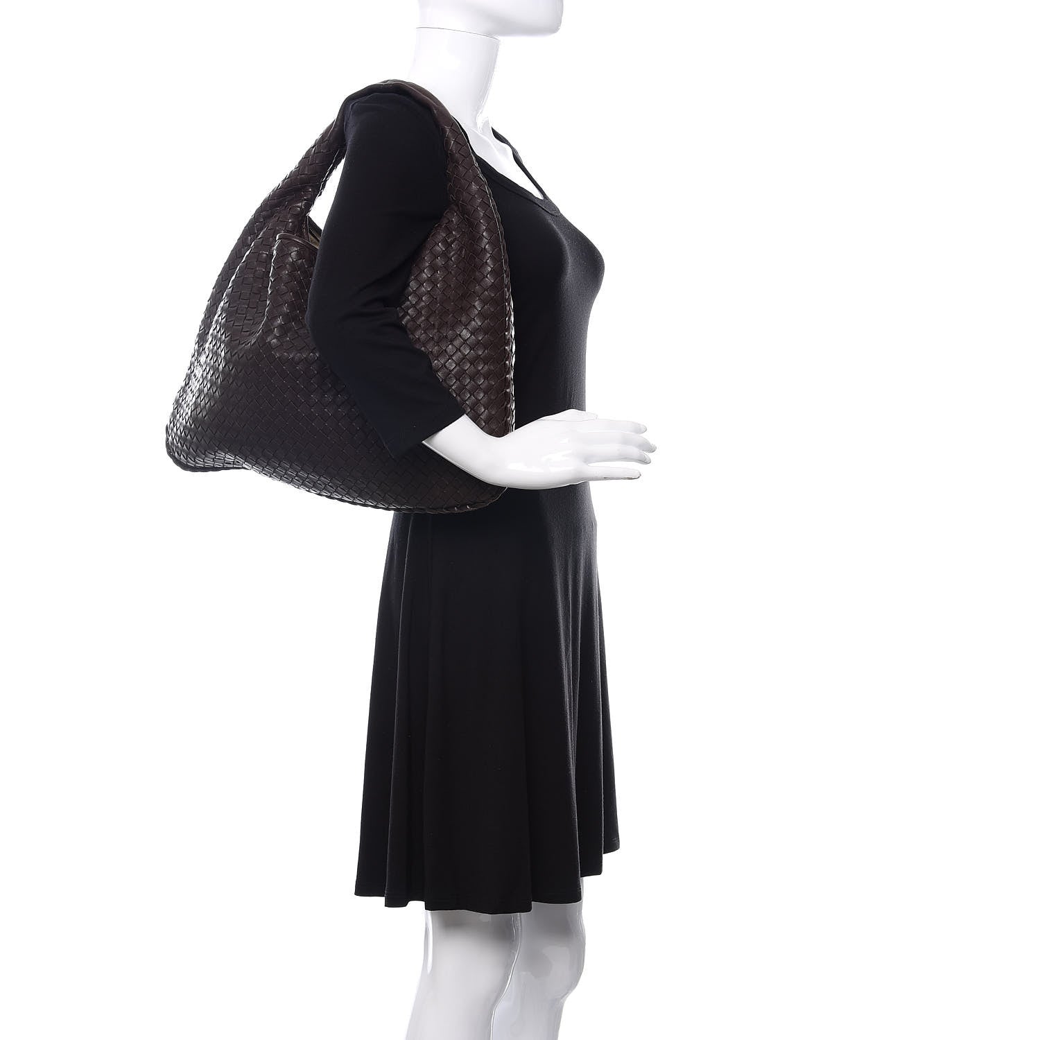 Bottega Veneta Nappa Intrecciato Large Veneta Hobo Ebano 2 of 16
