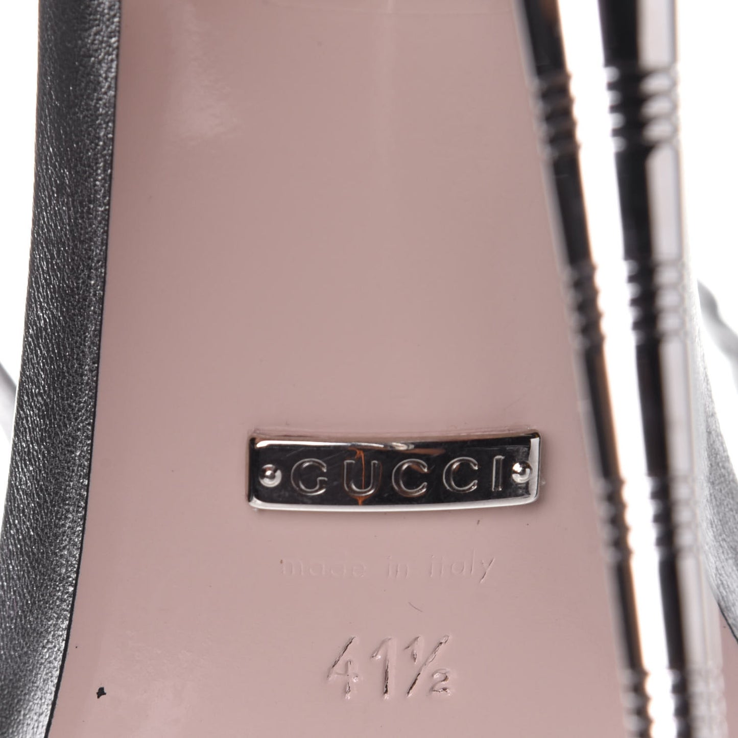 Metallic Nappa Braided Sandals 41.5 Silver