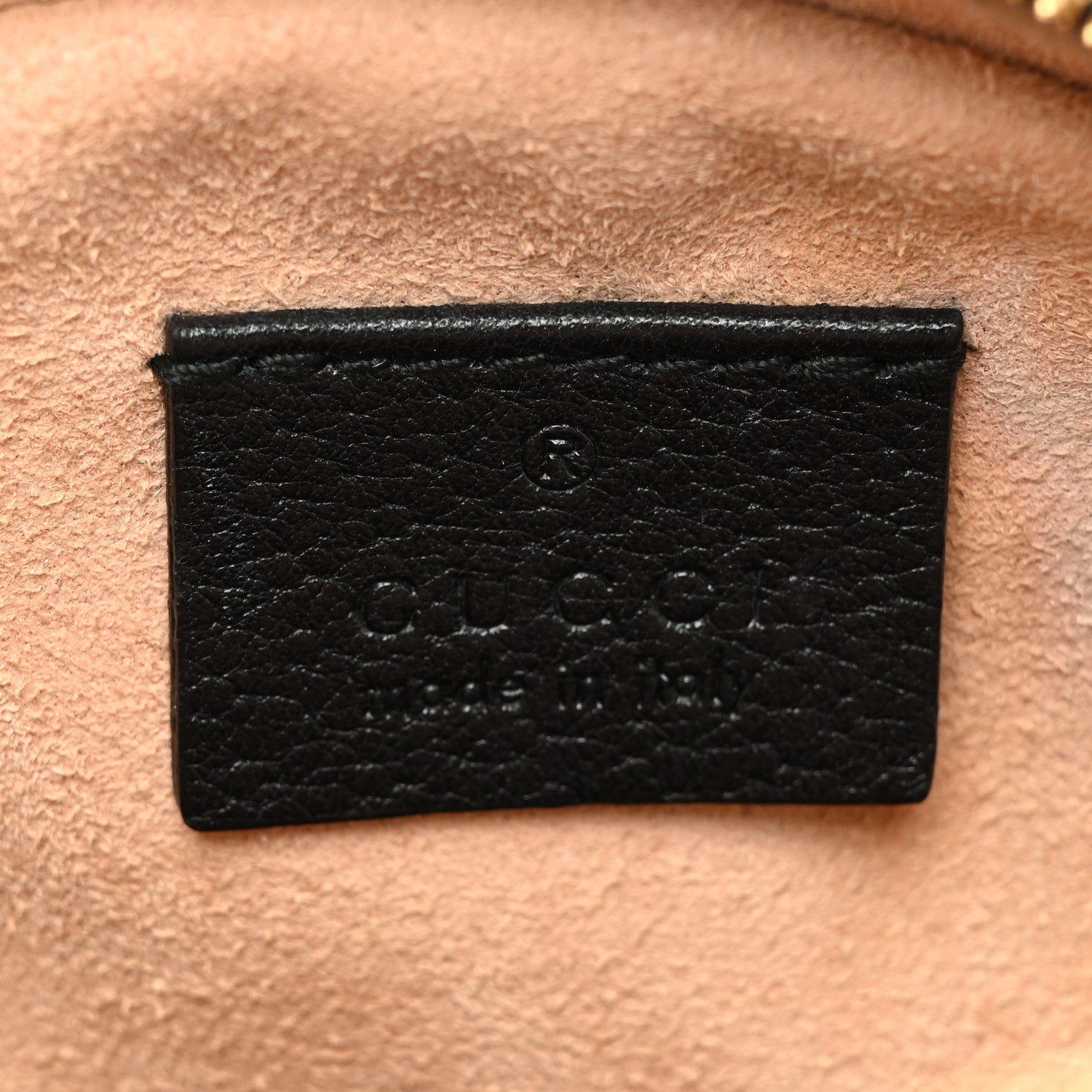 Gucci Grained Calfskin Web Mini Ophidia Round Shoulder Bag Black 6 of 13