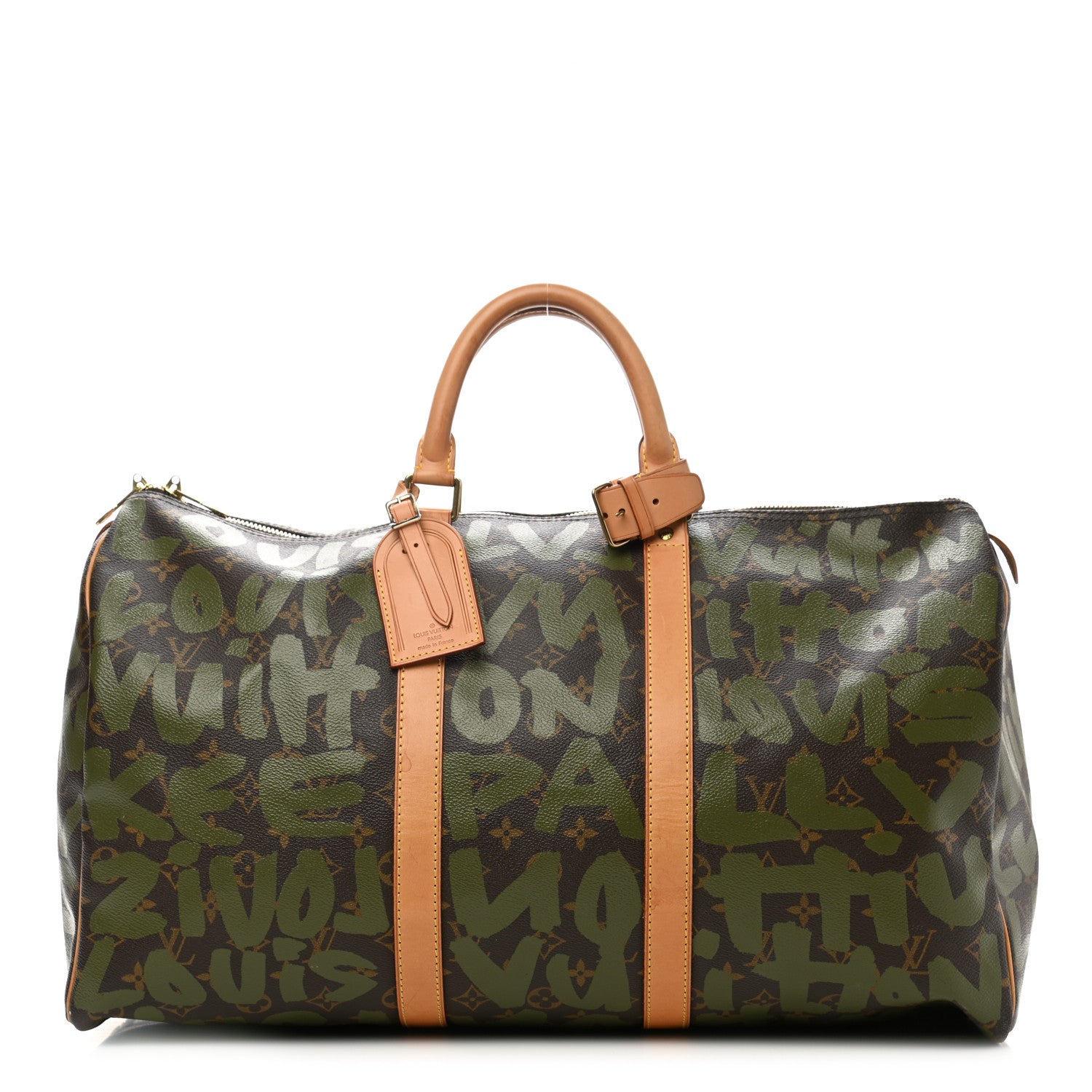 Louis Vuitton Graffiti Keepall 50 Kaki 1 of 14