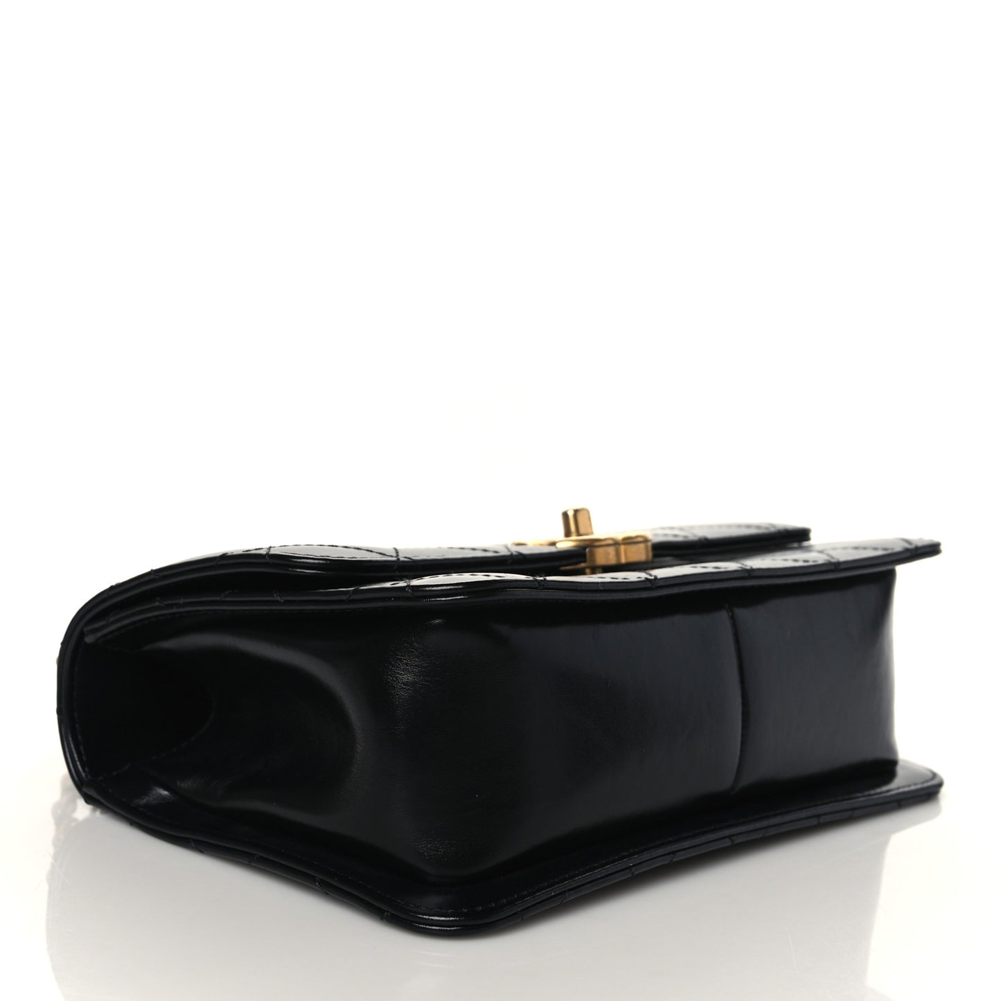 Calfskin Quilted Perfect Fit Flap Black