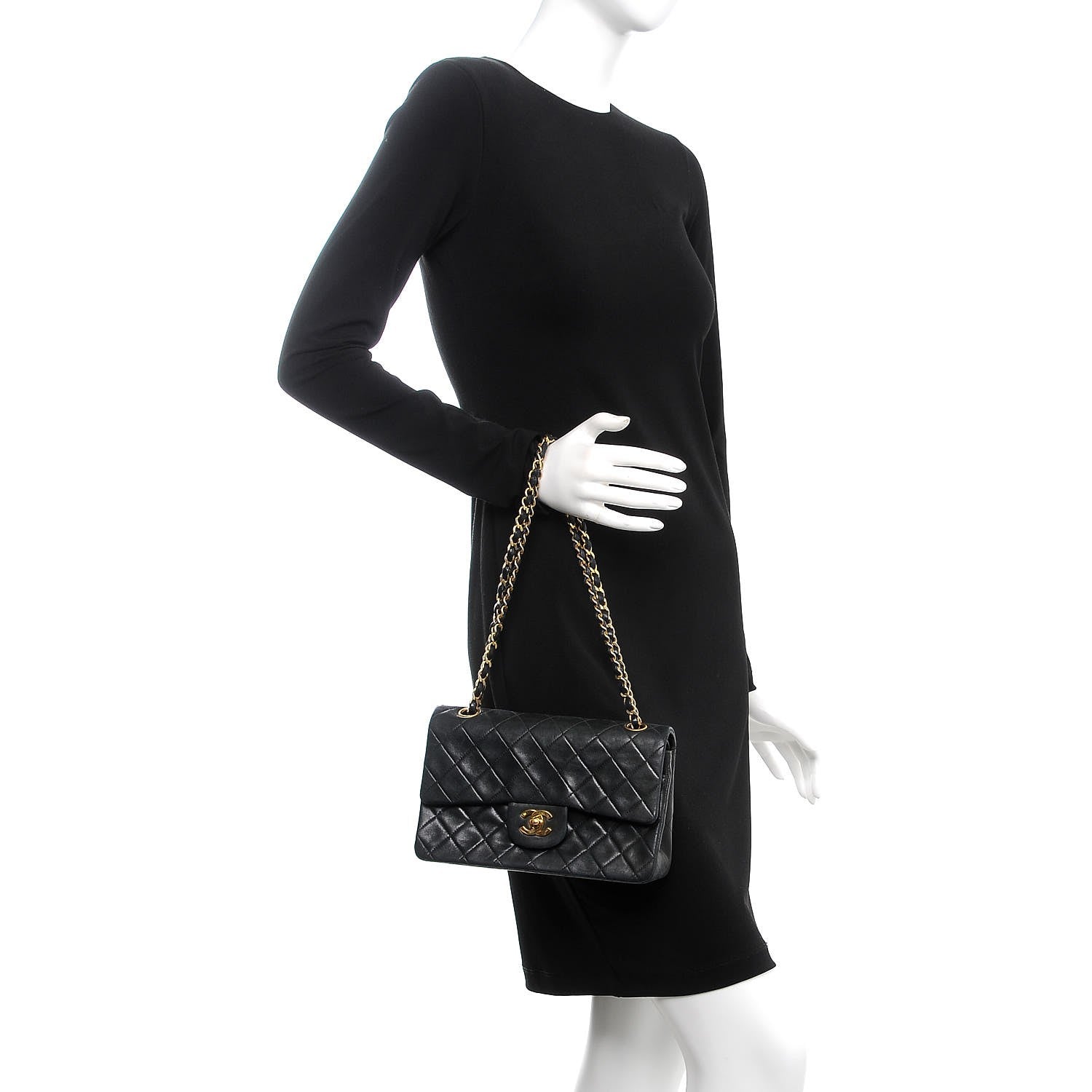 Chanel Lambskin Quilted Small Double Flap Black 2 of 16