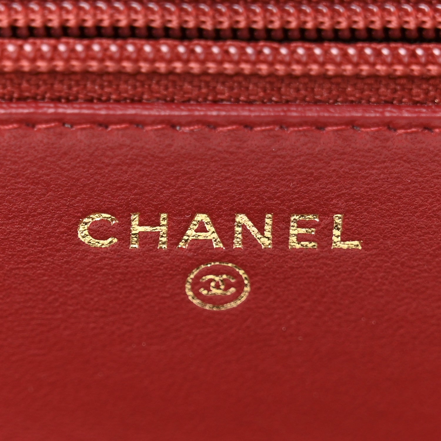 Chanel Lambskin Quilted Trendy CC Wallet On Chain WOC Red 6 of 12