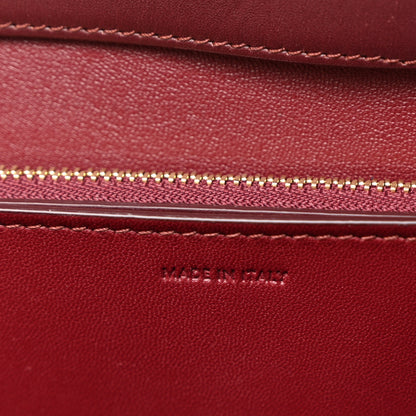 Celine Box Calfskin Medium Classic Box Flap Bag Burgundy 7 of 10