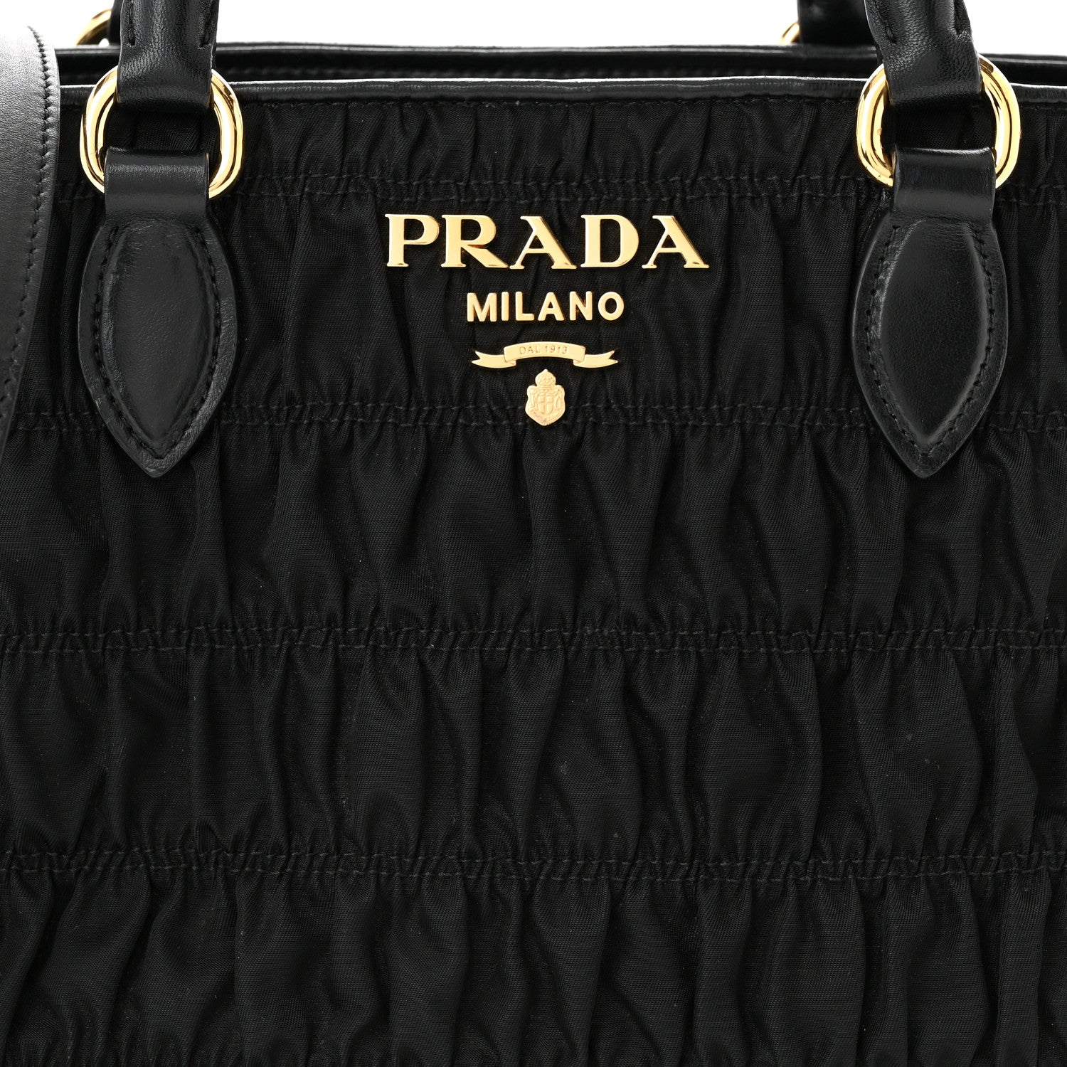 Prada Tessuto Nylon Gaufre Small Tote Black 7 of 9