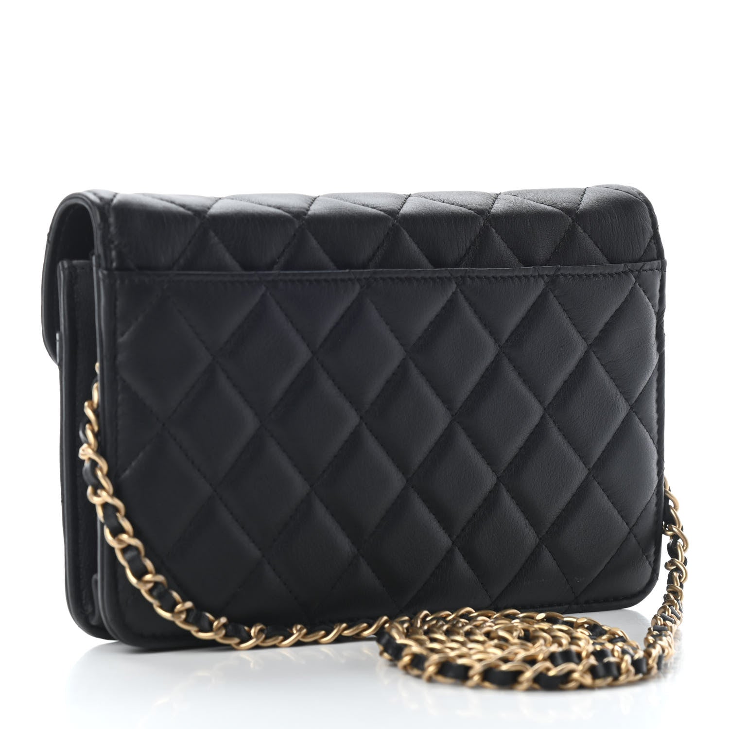 Chanel Calfskin Quilted Enchained Flap Black 3 of 10