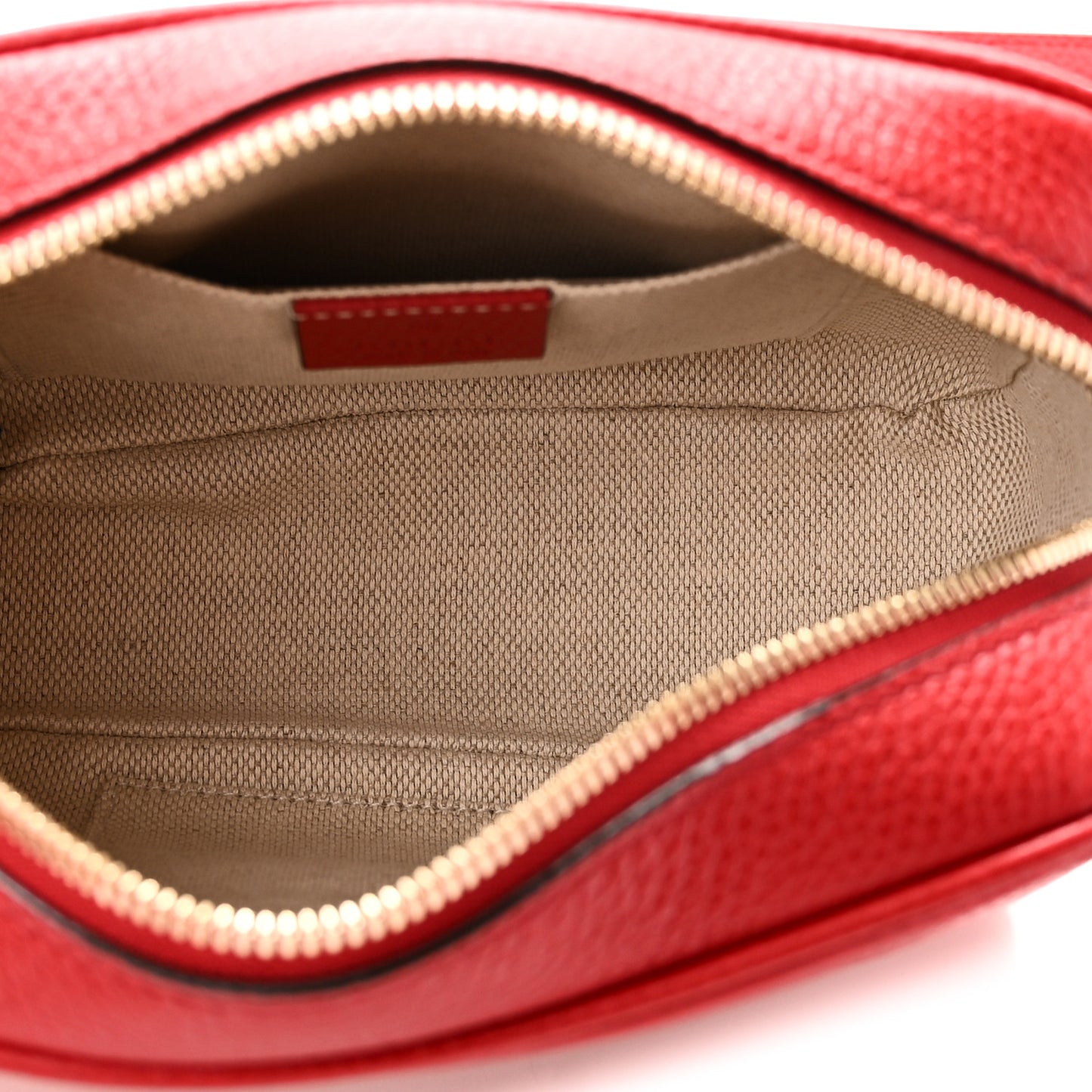 Pebbled Calfskin Small Soho Disco Bag Vibrant Red